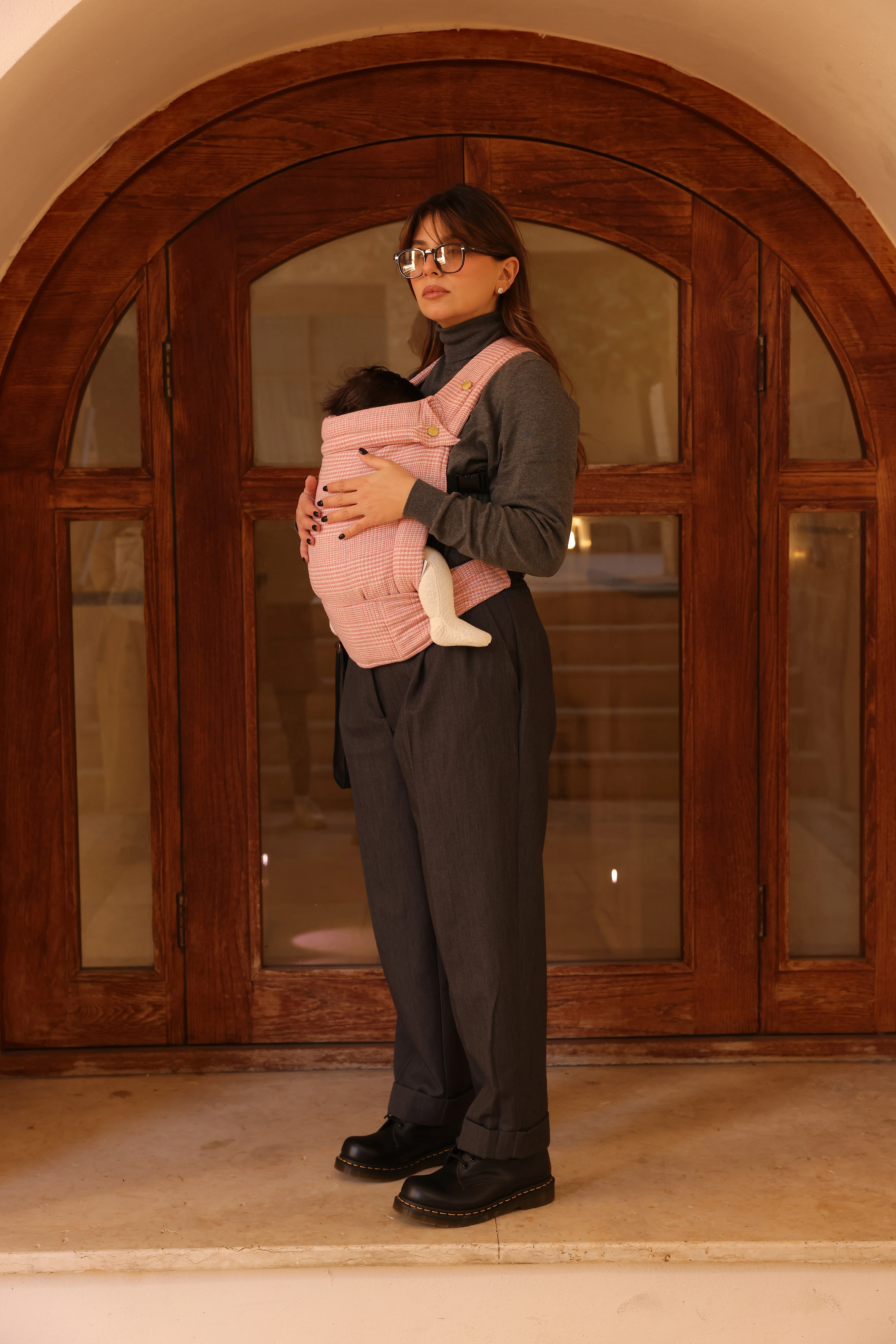 *LIMITED EDITION* מנשא לתינוק Lamer B- Pink plaid - Image 7